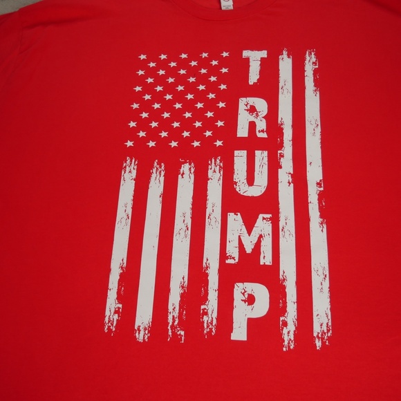 Forever Trump Flag Patriot Men Women 2XL XXL Red Unisex Graphic Tee T-Shirt NWOT - Picture 3 of 12